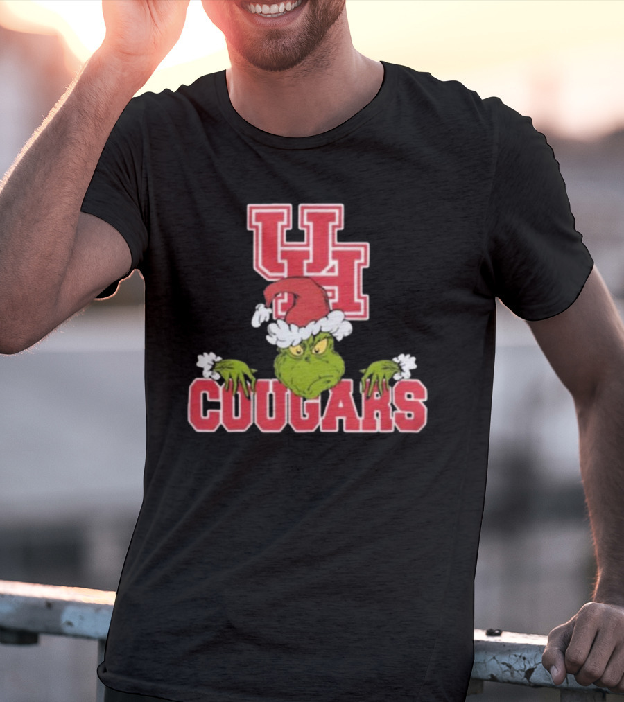NCAA Houston Cougars Grinch Christmas T-Shirt