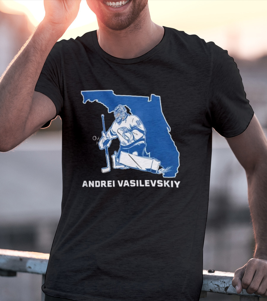 Andrei Vasilevskiy Tampa Bay Hockey Florida Map T-Shirt