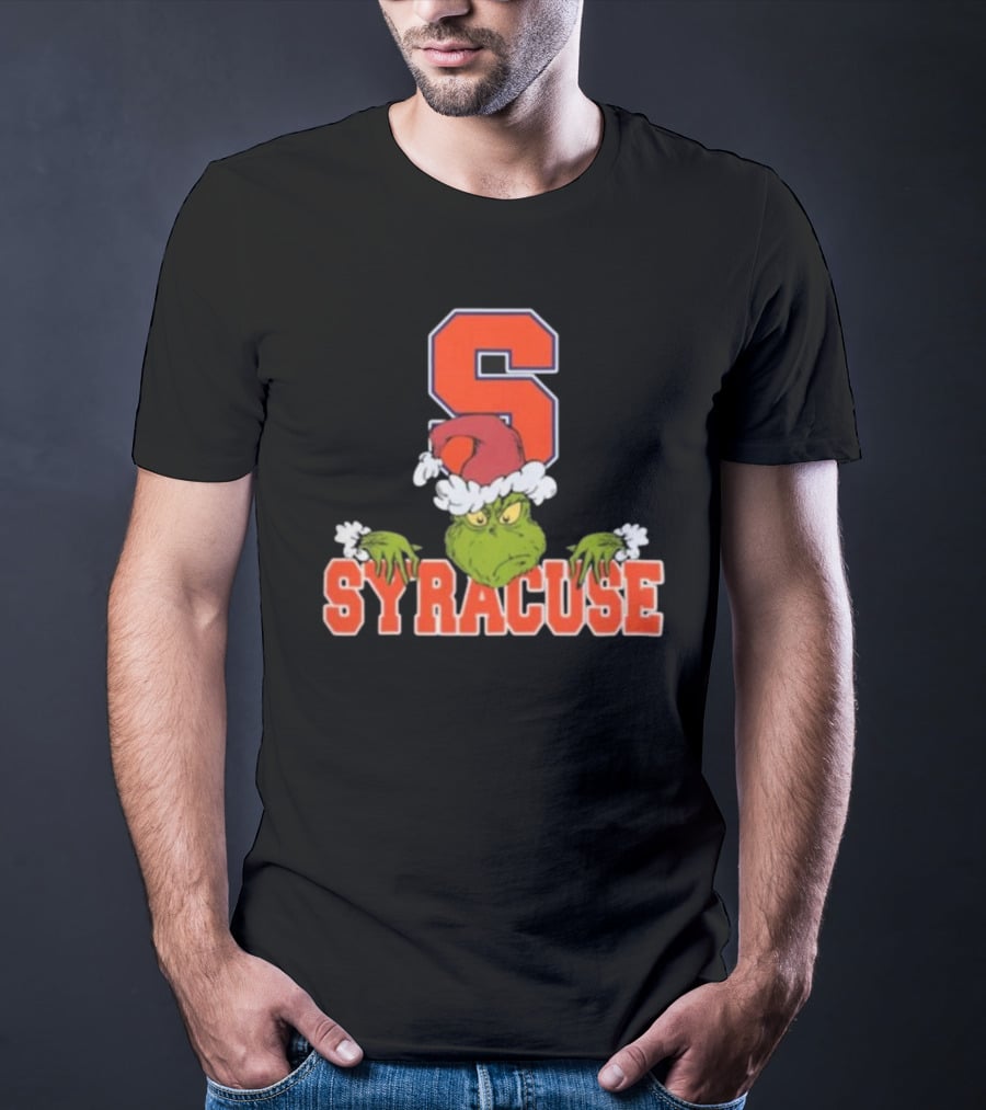 Syracuse Orange Grinch Christmas Football T-Shirt