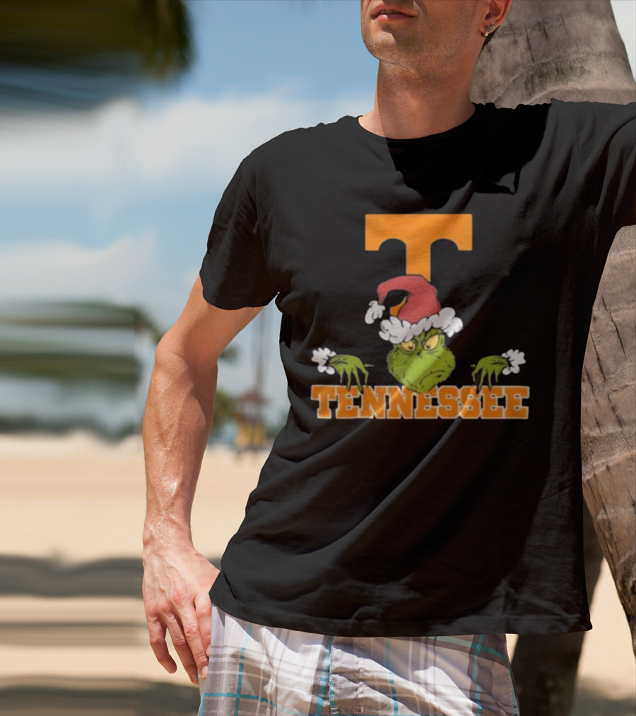 Tennessee Volunteers Grinch Christmas NCAA Football T-Shirt