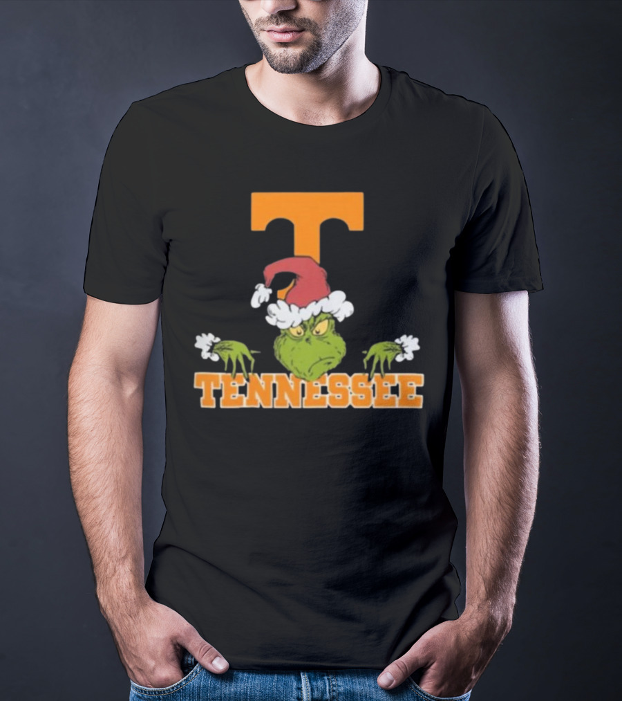 Tennessee Volunteers Grinch Christmas NCAA Football T-Shirt