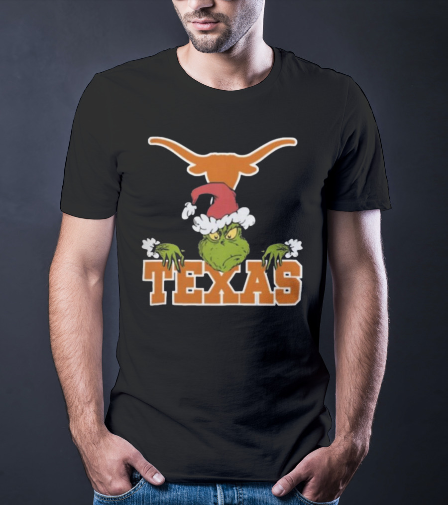 NCAA Texas Longhorns Grinch Christmas T-Shirt