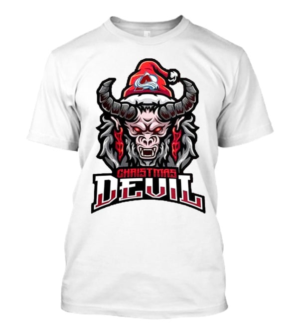 Christmas Devil Colorado Avalanche Krampus NHL Christmas T-Shirt
