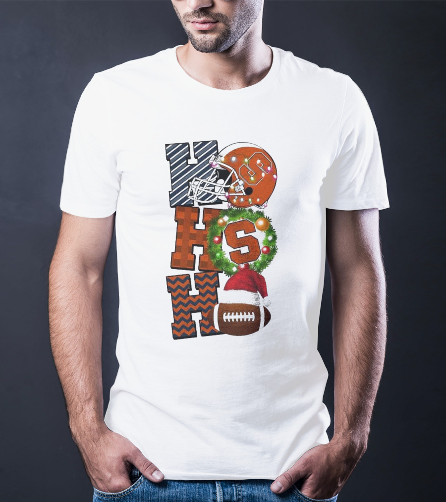 Syracuse Orange Football Ho Ho Ho Christmas Game Day T-Shirt