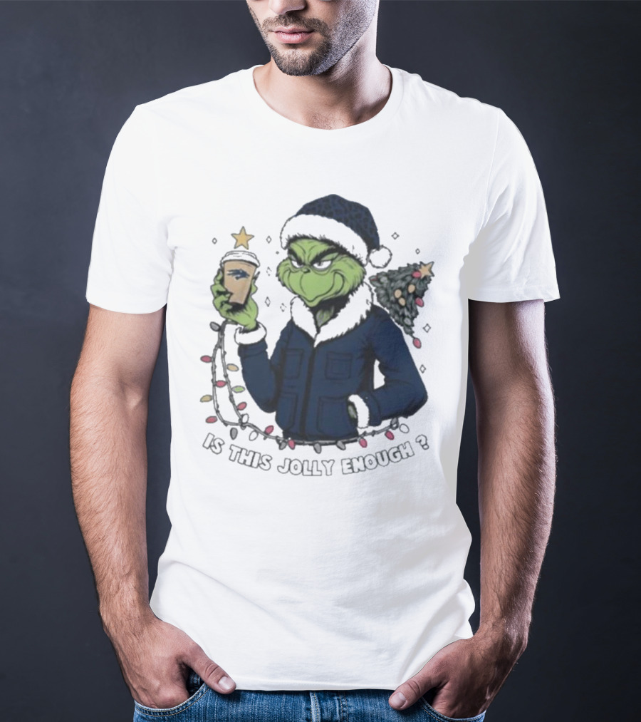 Nevada Wolf Pack Santa Grinch Is This Jolly Enough Merry Christmas T-Shirt