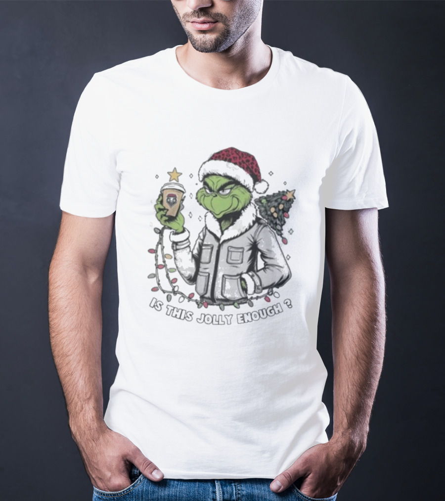 New Mexico Lobos X Santa Grinch Is This Jolly Enough Merry Christmas Festival T-Shirt