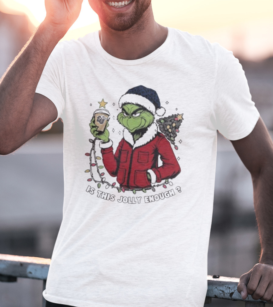 Liberty Flames Grinch Christmas Is This Jolly Enough Merry Christmas T-Shirt
