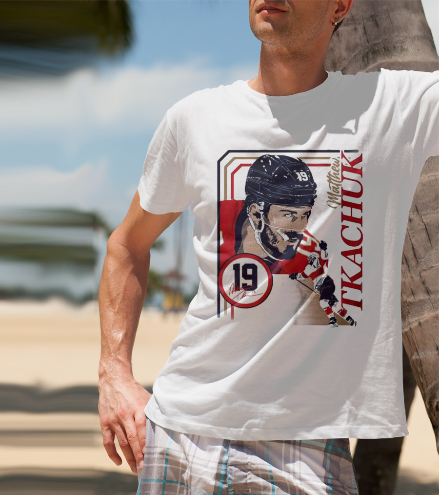 Matthew Tkachuk Number 19 Collage Frame Hockey T-Shirt