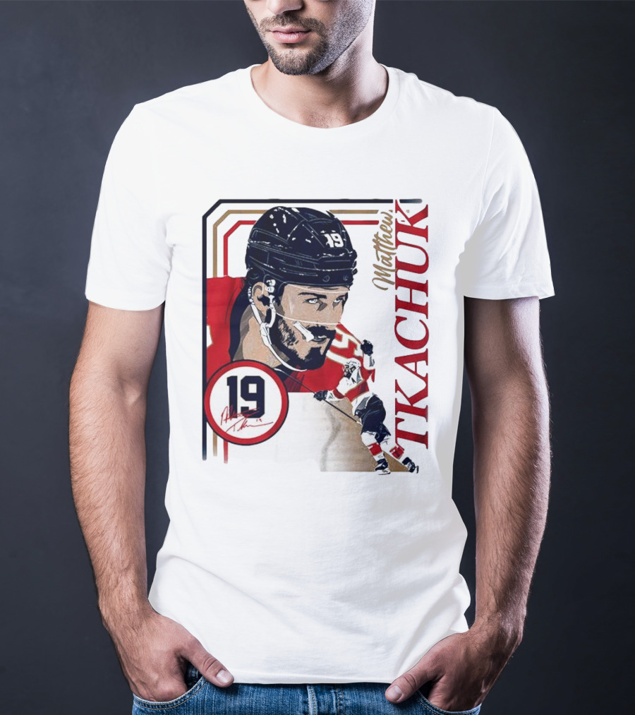 Matthew Tkachuk Number 19 Collage Frame Hockey T-Shirt