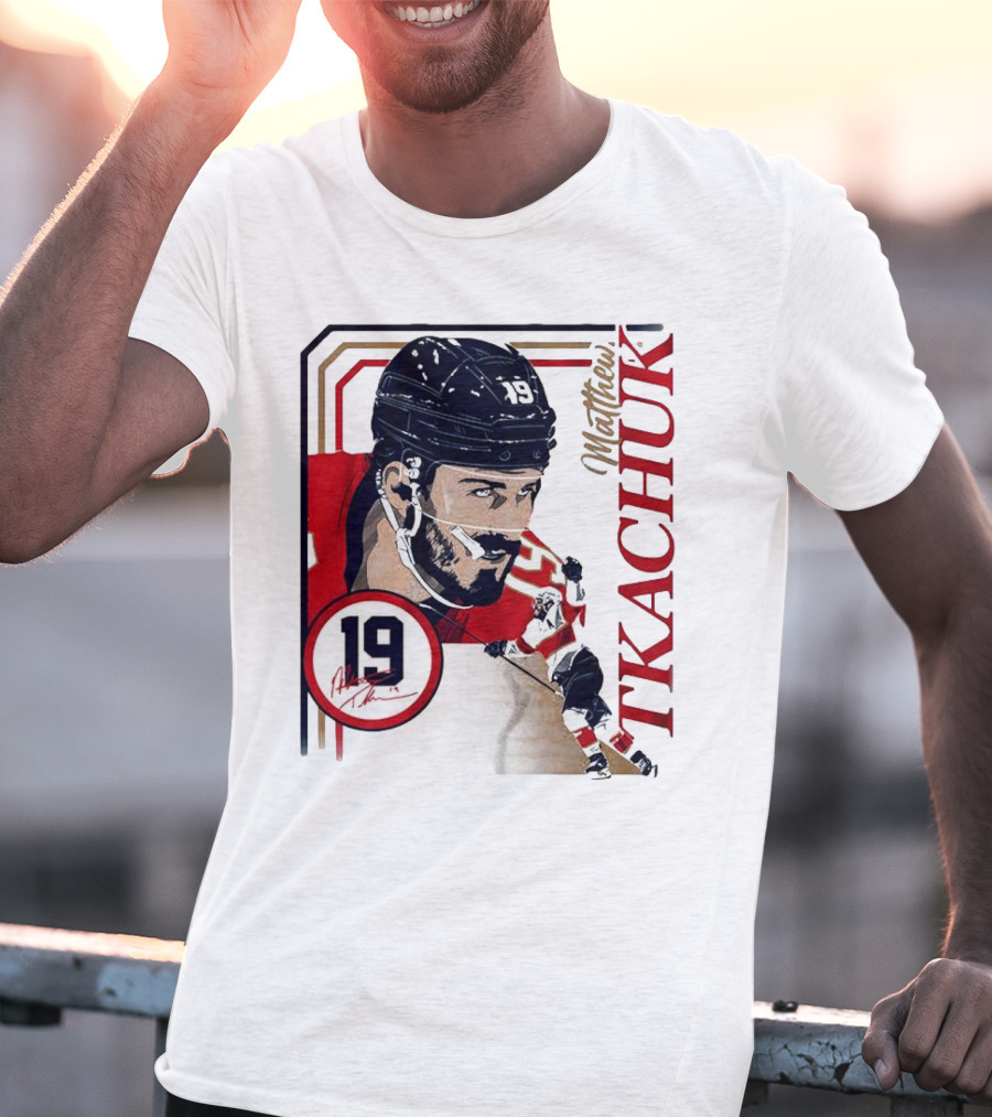 Matthew Tkachuk Number 19 Collage Frame Hockey T-Shirt