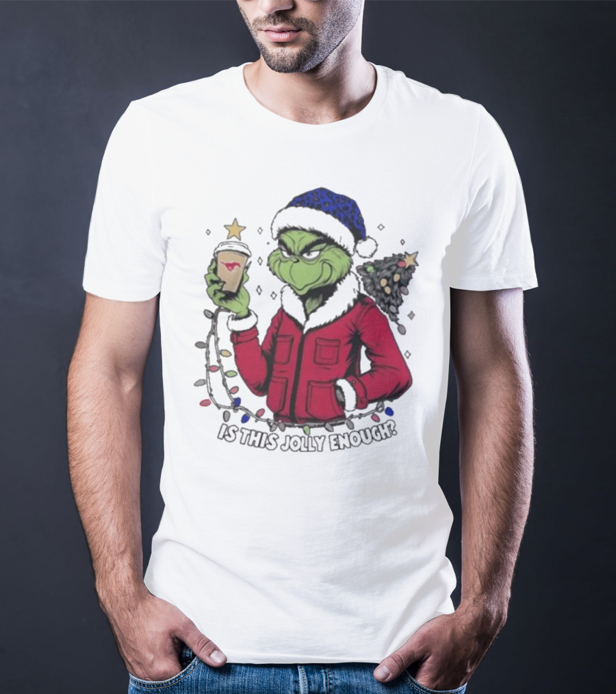 SMU Mustangs Santa Grinch Is This Jolly Enough Merry Christmas T-Shirt