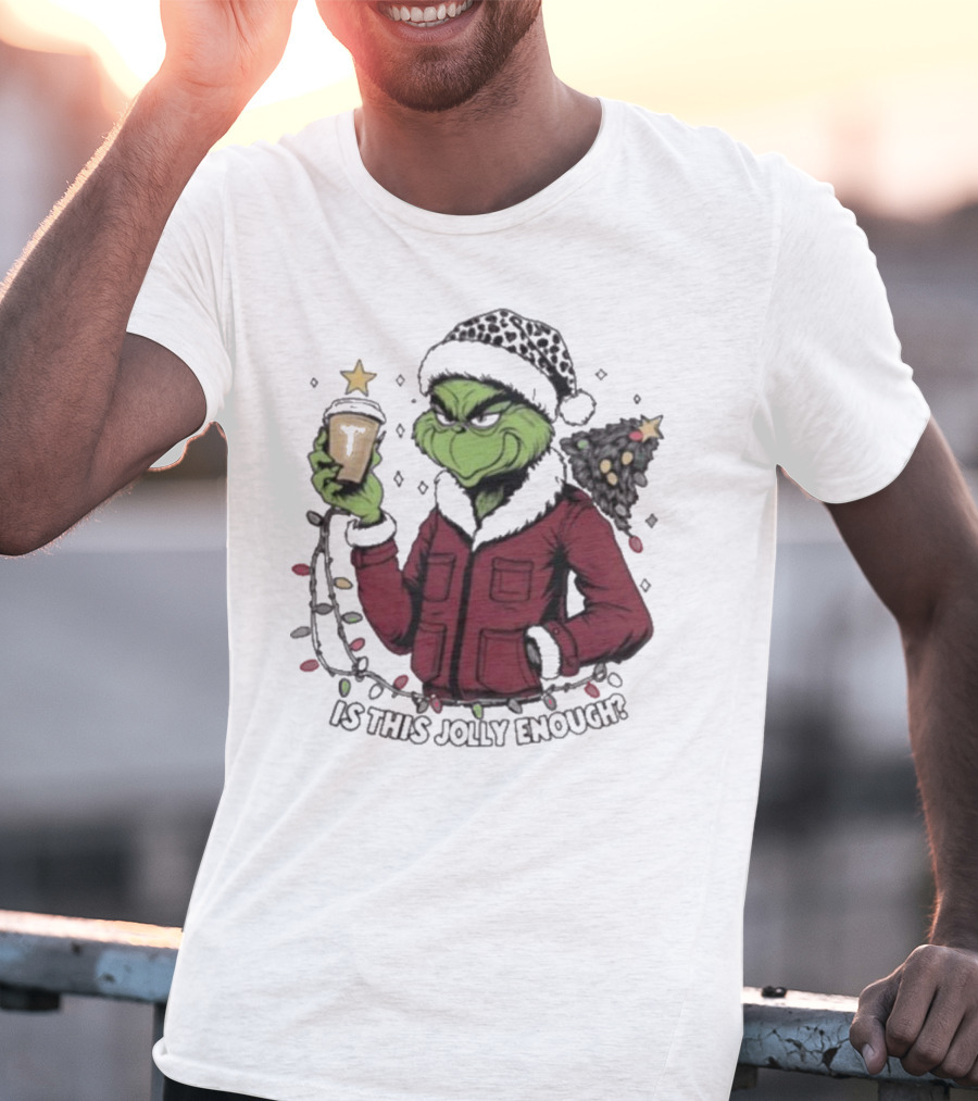 Troy Trojans X Grinch Santa Is This Jolly Enough Merry Christmas T-Shirt