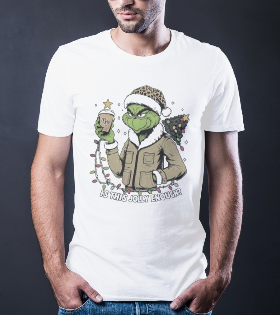 UCF Knights Grinch Santa Is This Jolly Enough Merry Christmas T-Shirt