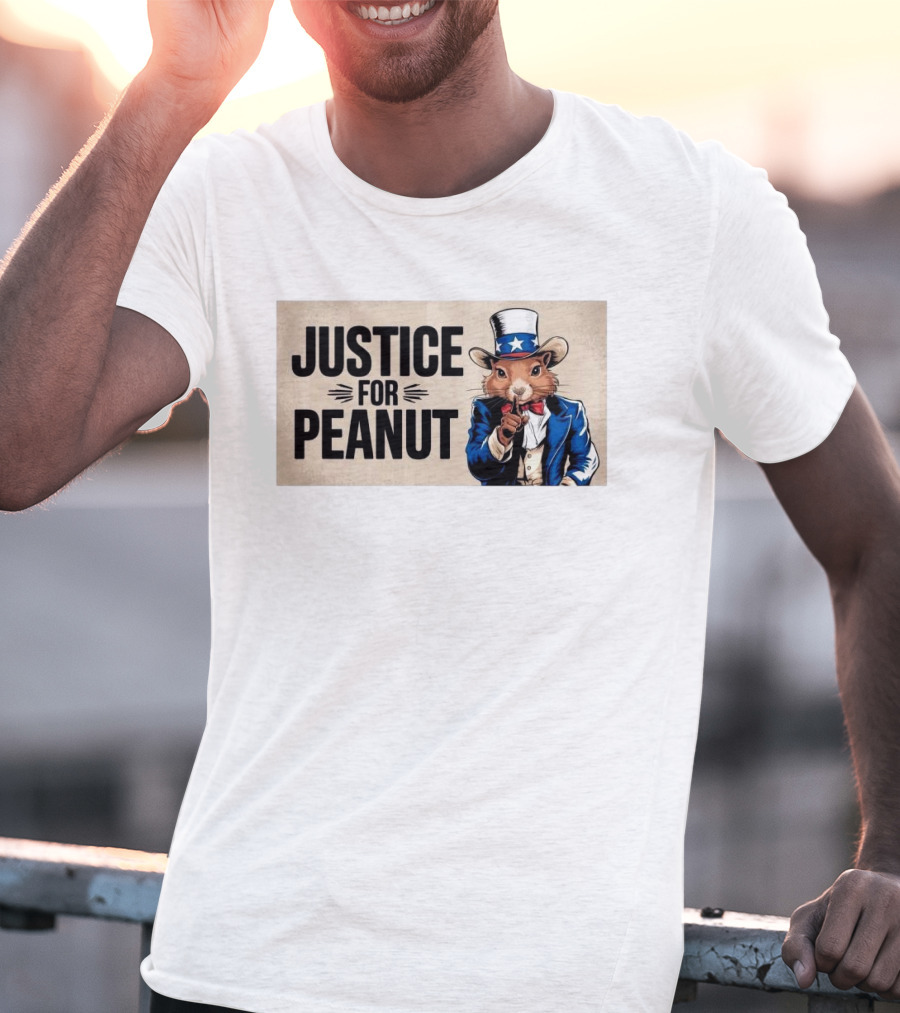 Justice For Peanut Squirrel Uncle Sam T-Shirt