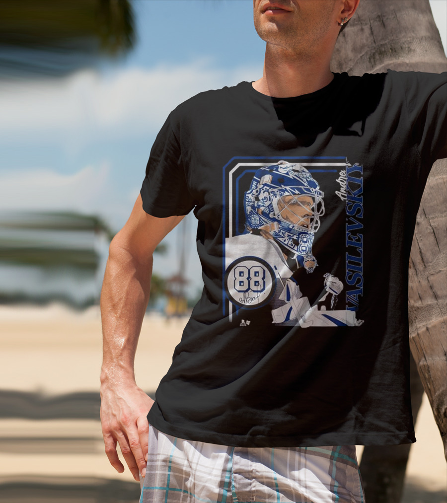 Andrei Vasilevskiy 88 Hockey Goalie Collage Frame T-Shirt