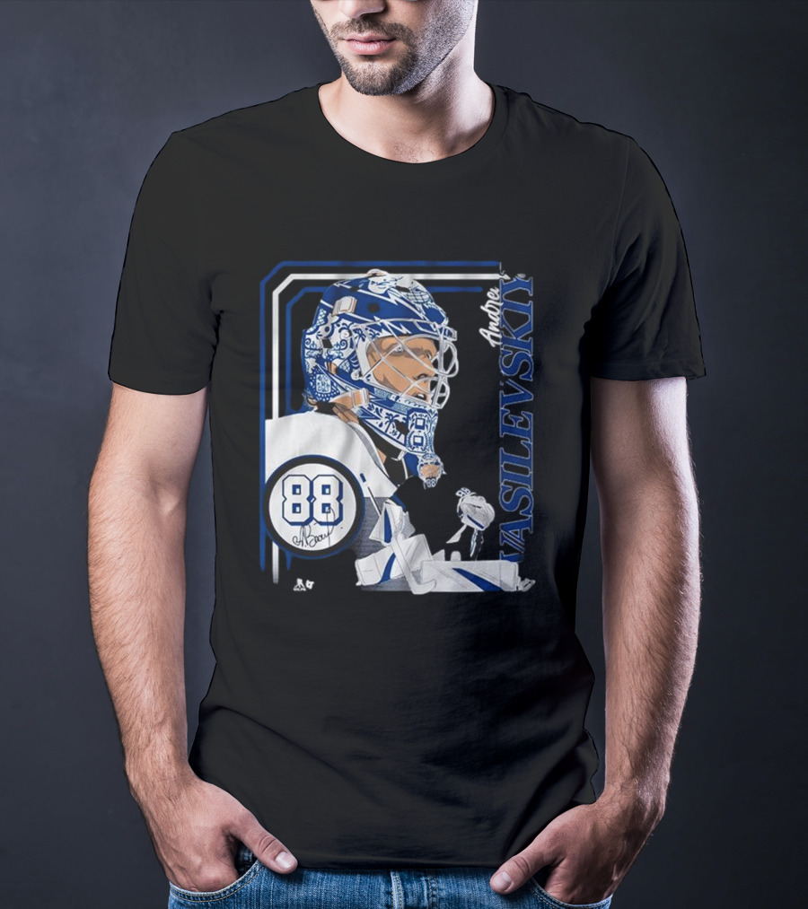 Andrei Vasilevskiy 88 Hockey Goalie Collage Frame T-Shirt