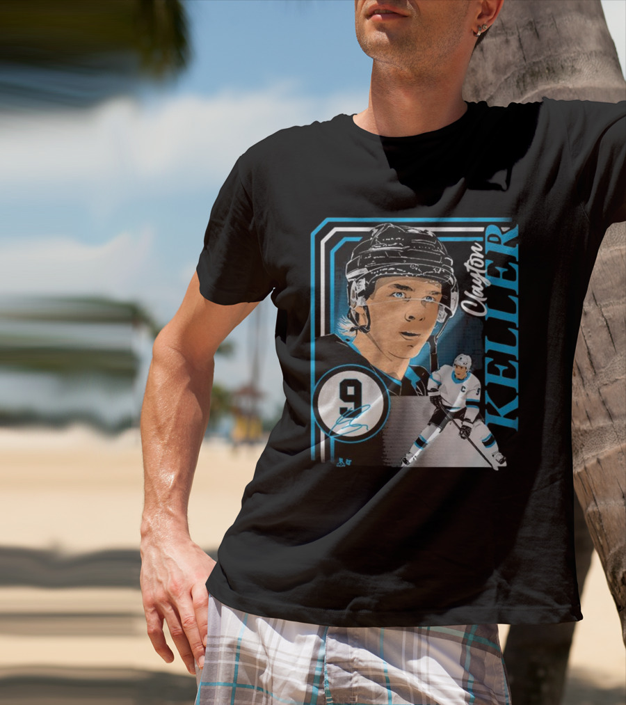 Clayton Keller 9 Hockey Portrait Collage T-Shirt