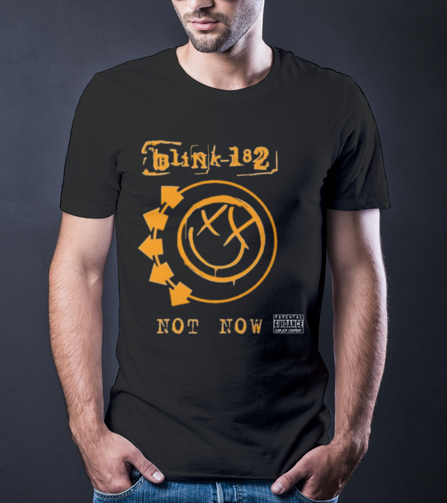 Blink-182 Not Now Greatest Hits Album Parental Advisory Smiley T-Shirt