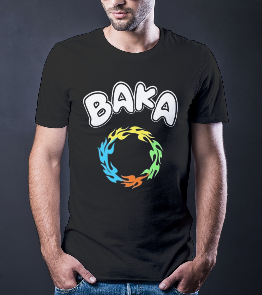 Baka Multi-Color Flame Circle T-Shirt