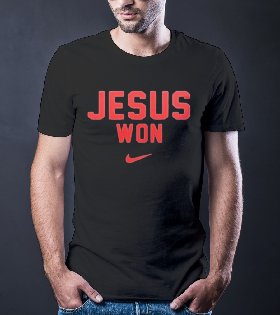 Jesus Won Just Here To Give God Glory Ohio State Buckeyes T-Shirt