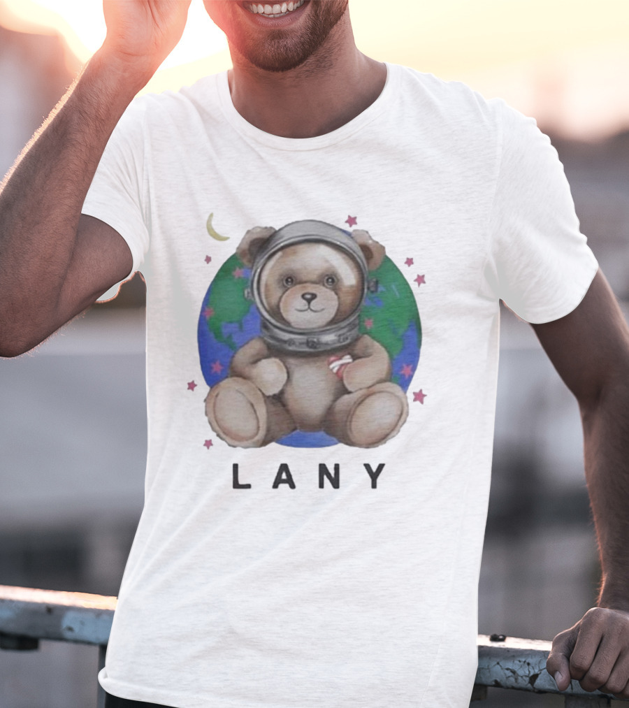 Lany Astro Bear Earth Stars Moon T-Shirt