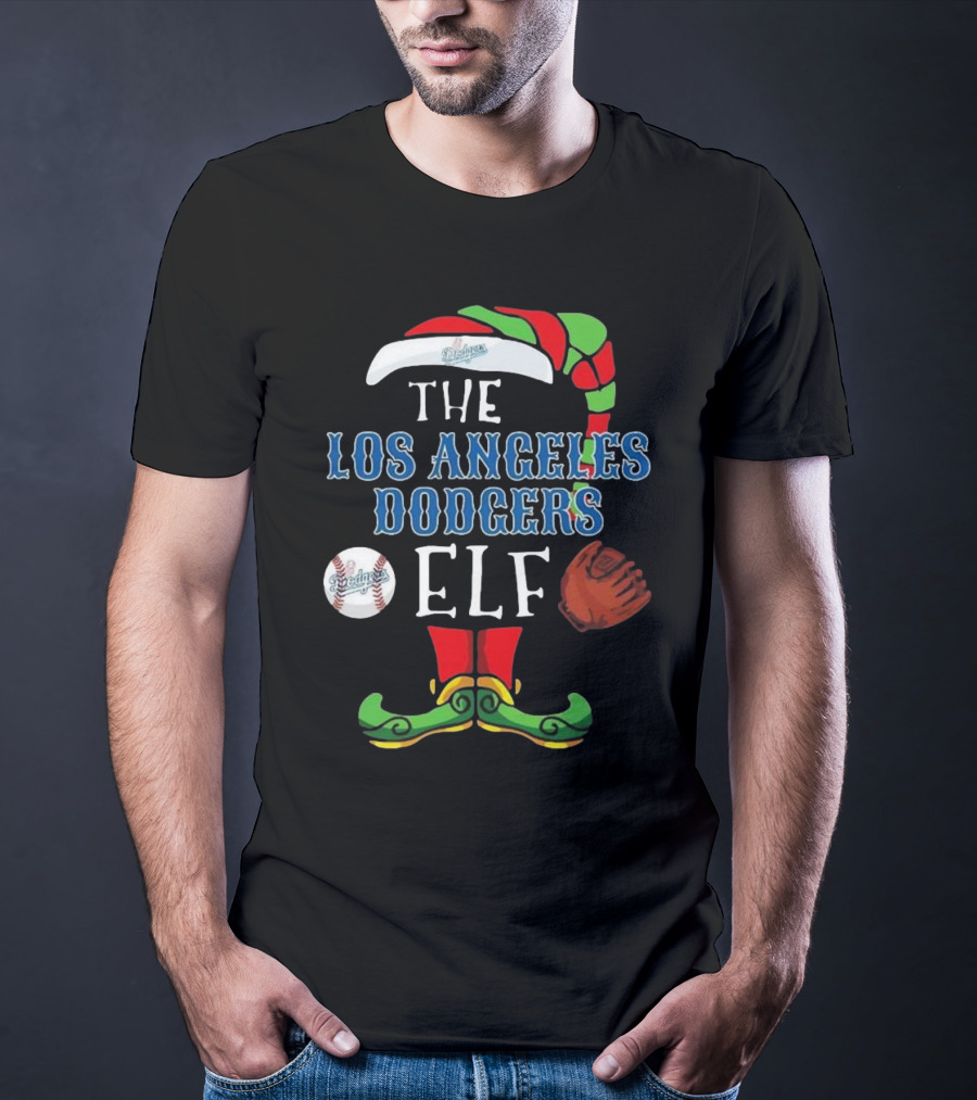 The Los Angeles Dodgers Elf Christmas Baseball T-Shirt
