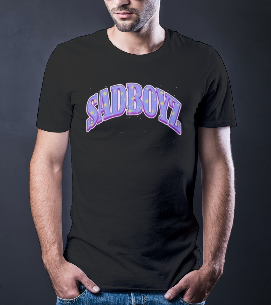 Sad Boyz Purple Rhinestone Star T-Shirt