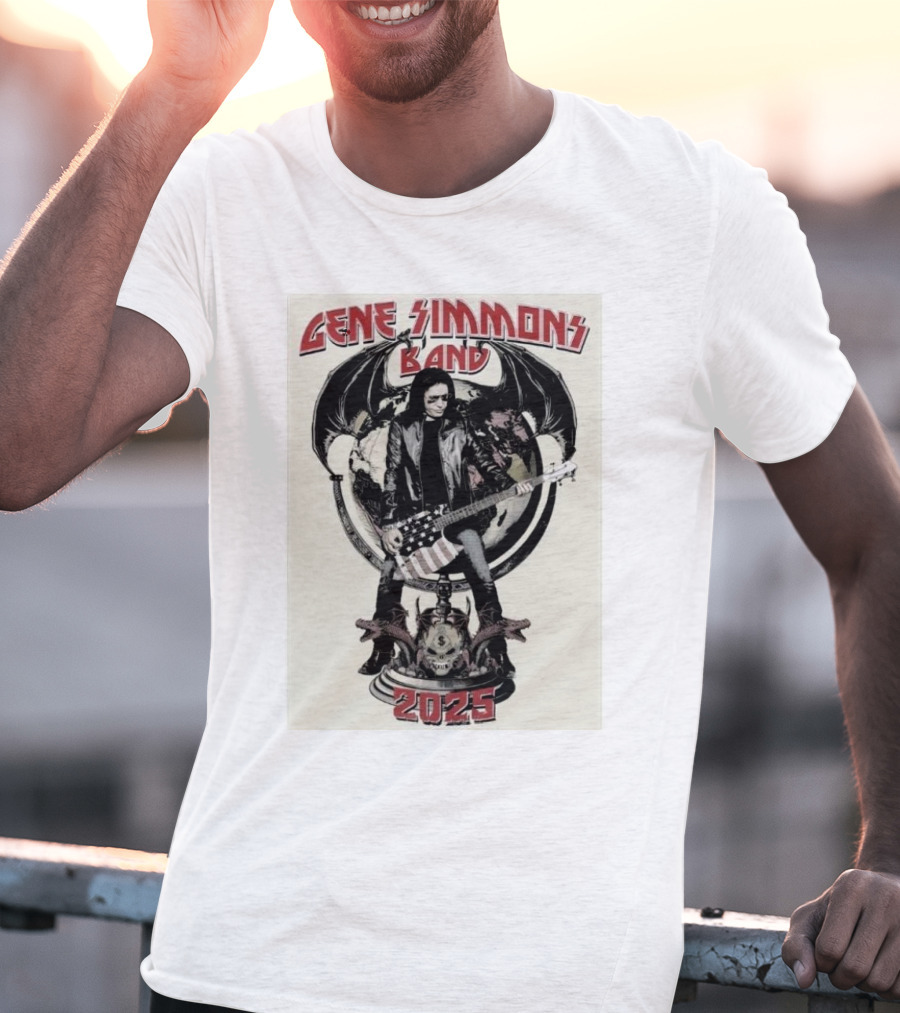Gene Simmons Band 2025 Spring Shows Featuring Iconic Imagery T-Shirt