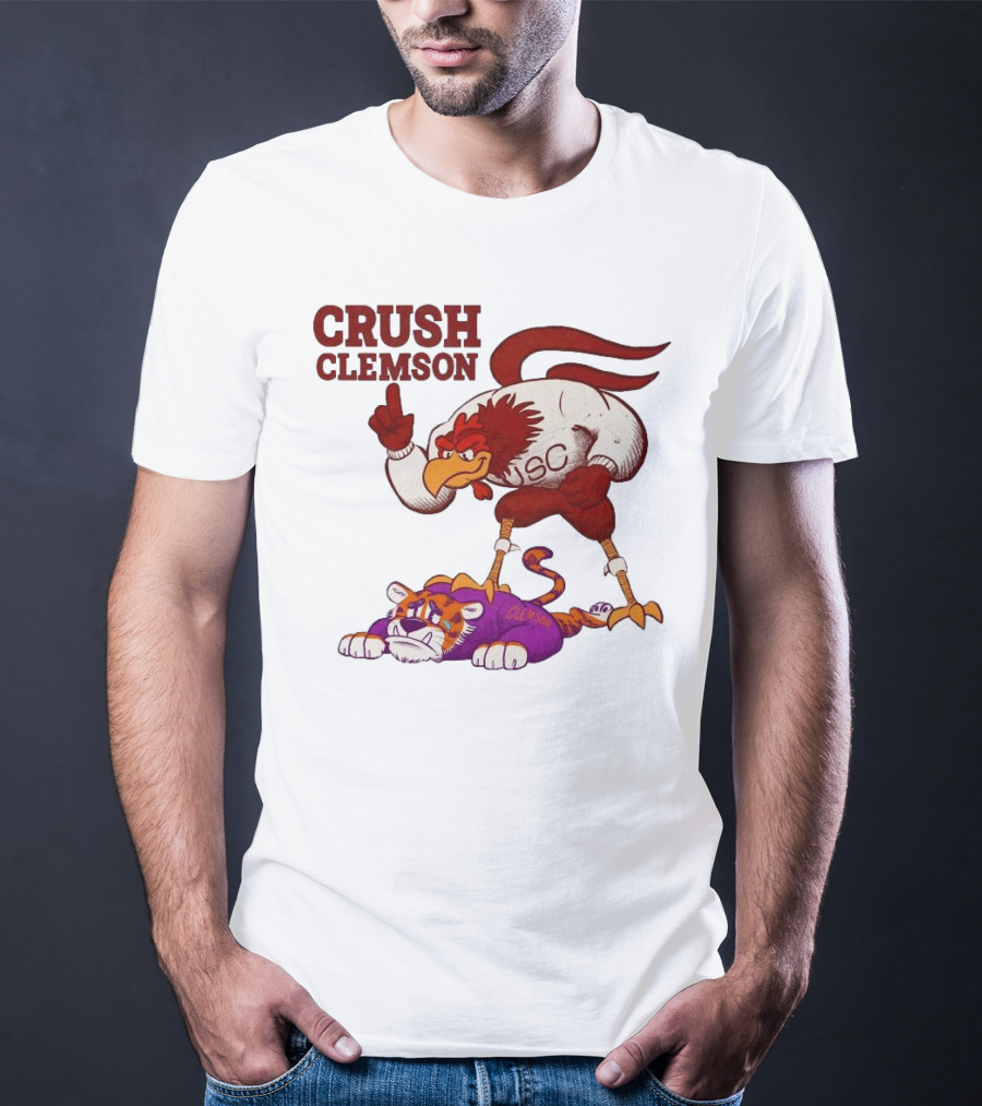 Crush Clemson USC Gamecocks Defeat Tigers Mascot T-Shirt
