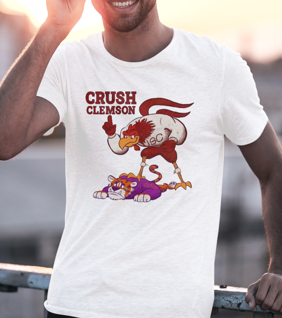 Crush Clemson USC Gamecocks Defeat Tigers Mascot T-Shirt