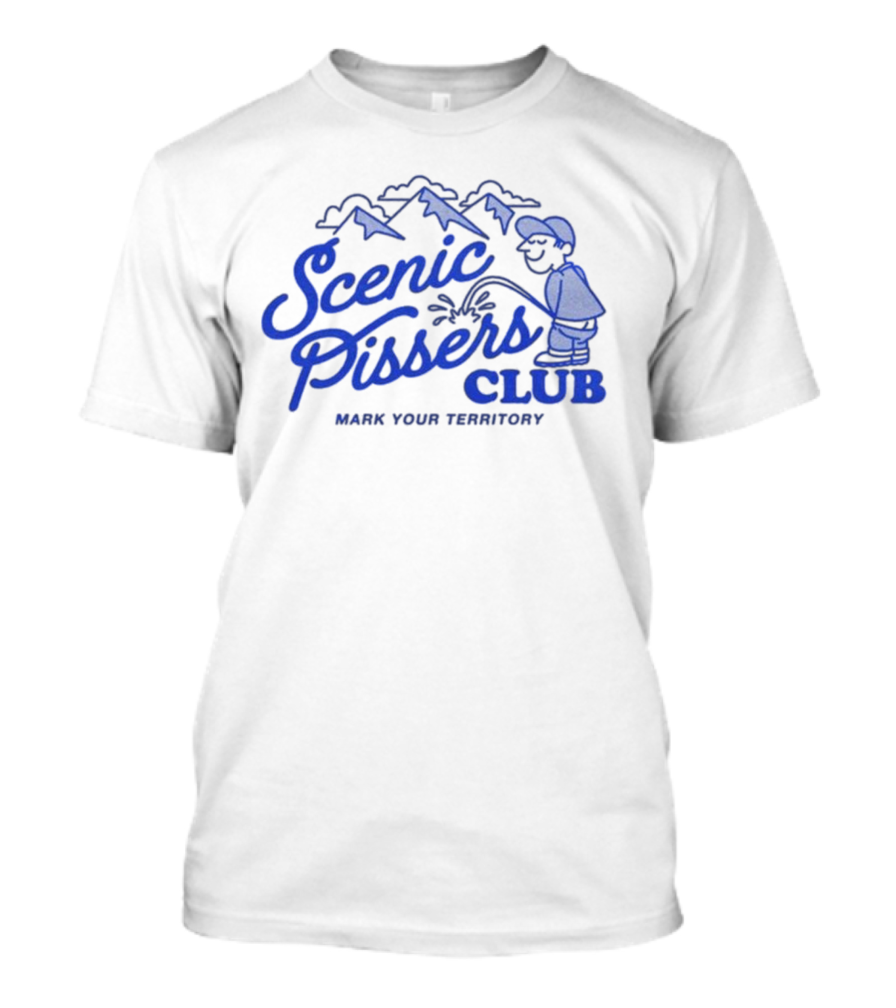 Scenic Pissers Club Mark Your Territory Mountains T-Shirt