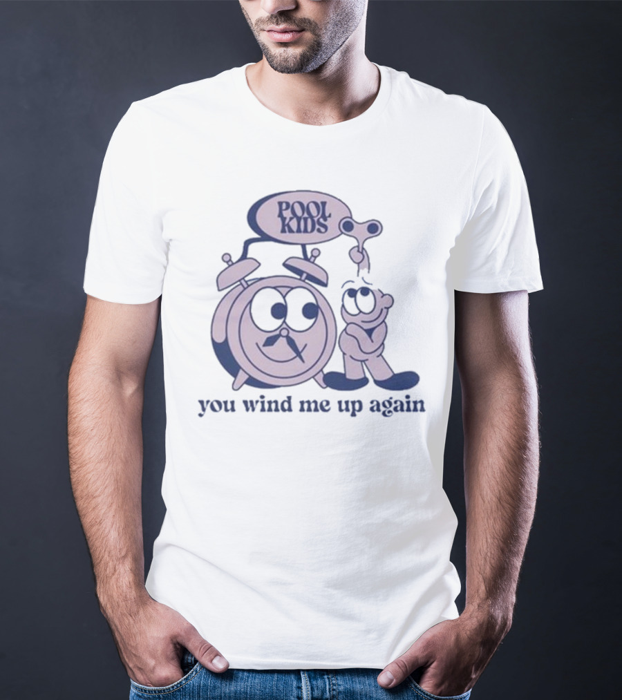 POOK KIDS Cartoon Clock Character You Wind Me Up Again T-Shirt
