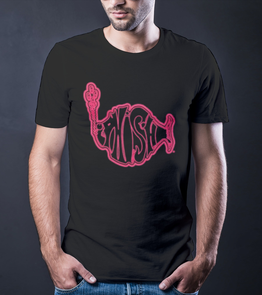 Phish Neon Fish Logo Lodgewood Stroke T-Shirt