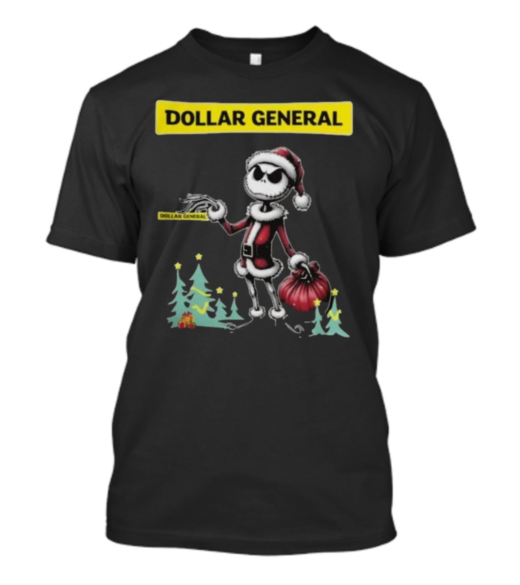 Santa Jack Skellington Dollar General Merry Christmas T-Shirt