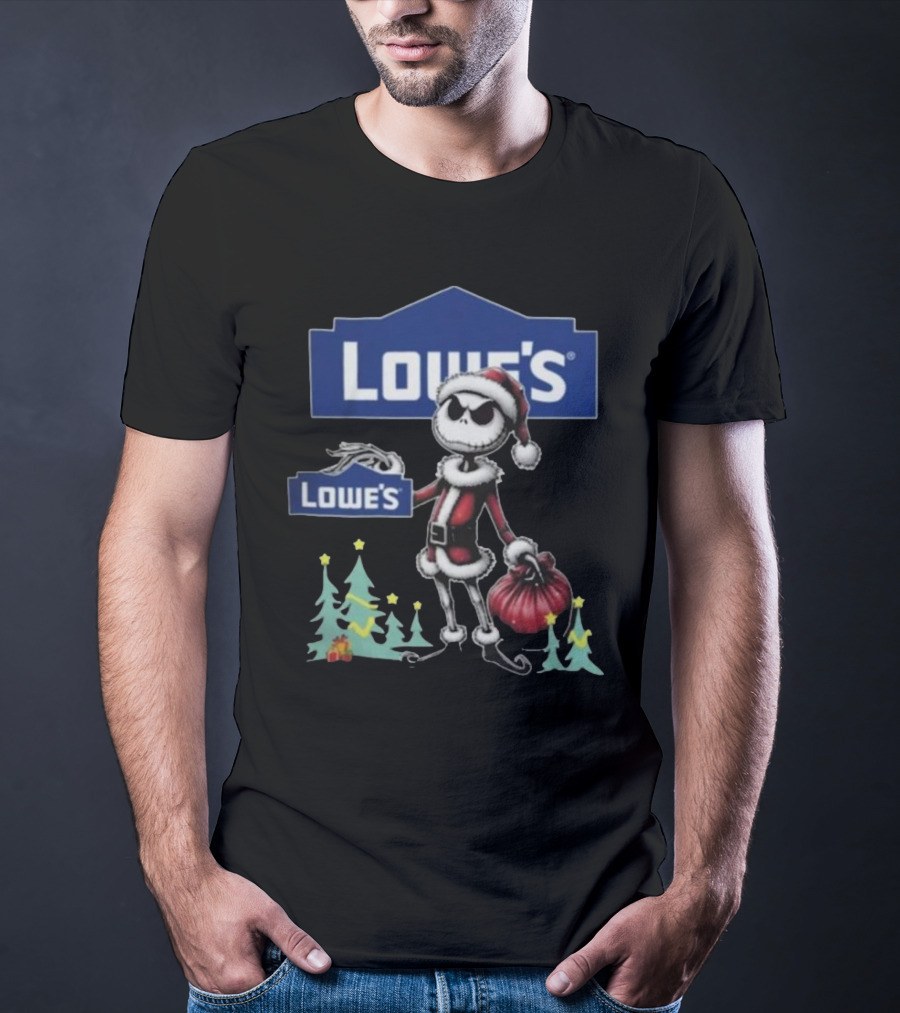 Lowe's Santa Jack Skellington Merry Christmas T-Shirt