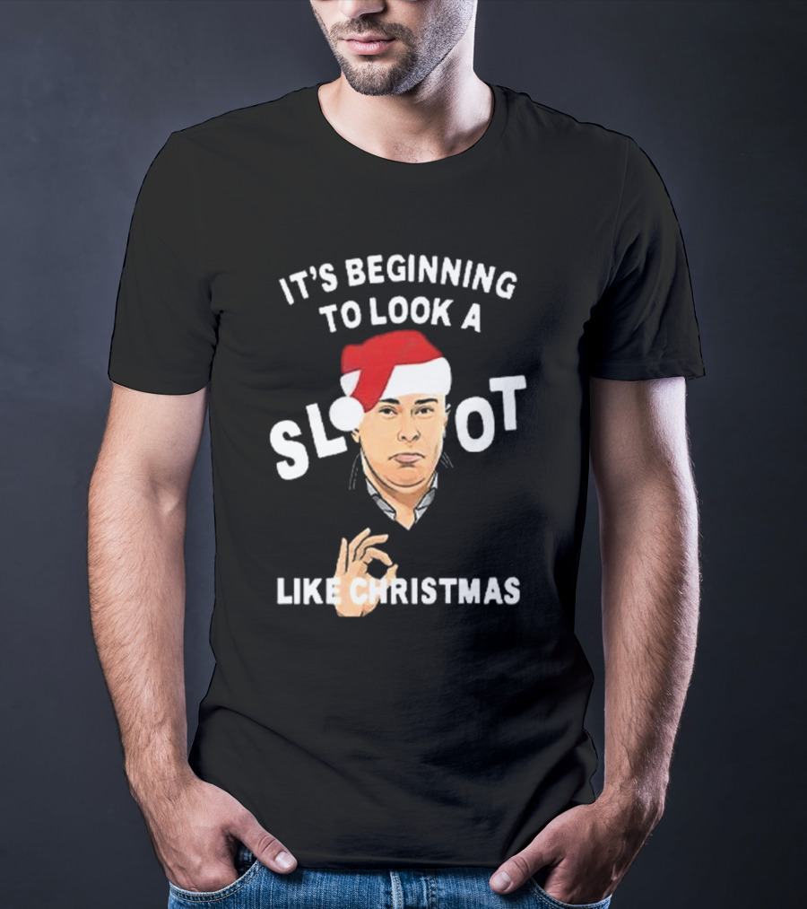 It's Beginning To Look A Slot Like Christmas Arne Slot Liverpool T-Shirt
