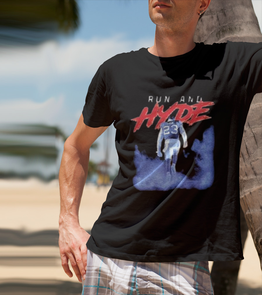 Run And Hyde Football 23 Blue Smoke Trail T-Shirt