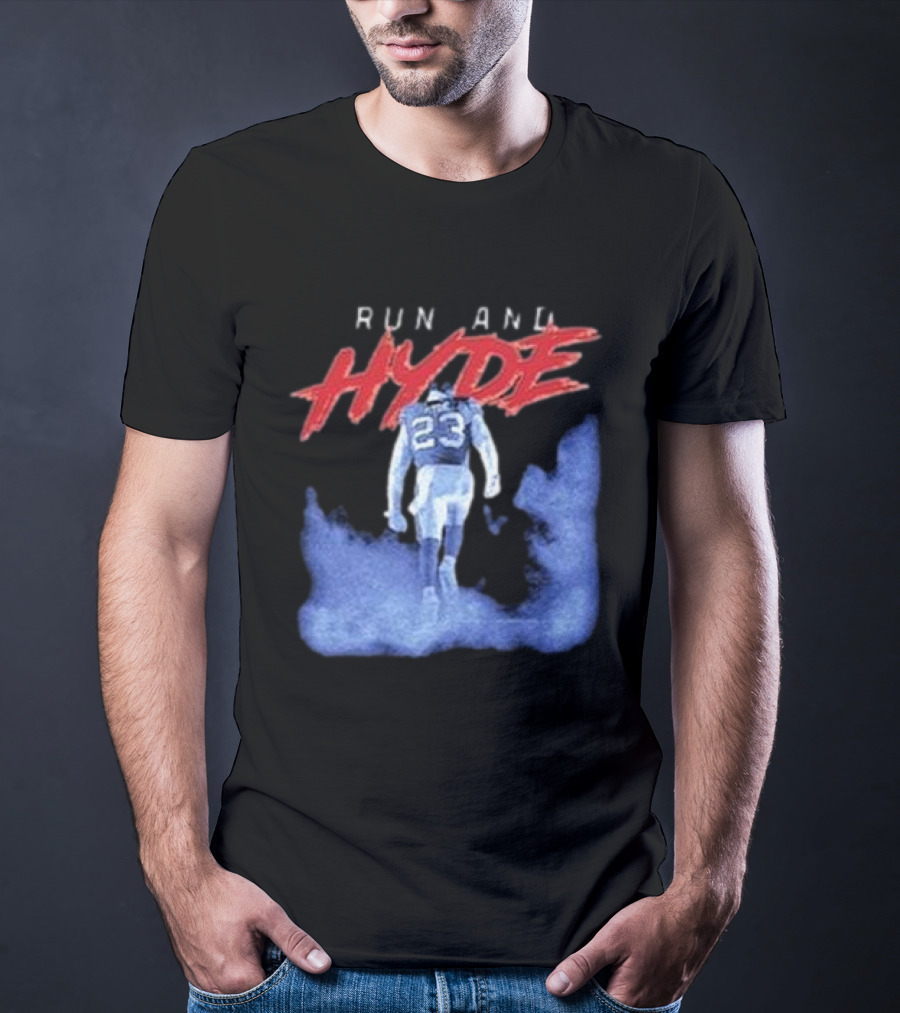 Run And Hyde Football 23 Blue Smoke Trail T-Shirt
