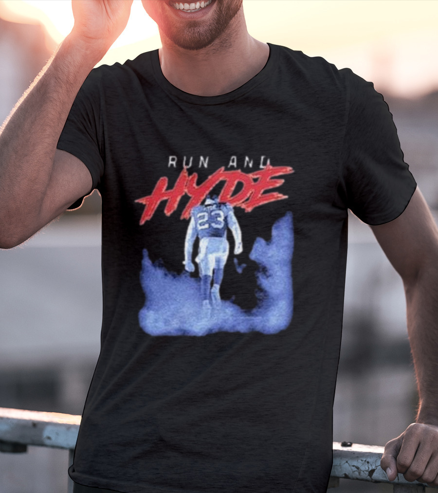 Run And Hyde Football 23 Blue Smoke Trail T-Shirt