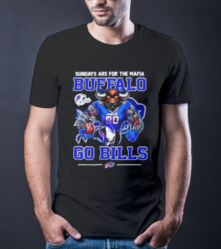 Sundays Are For The Mafia Buffalo Go Bills Mascot T-Shirt