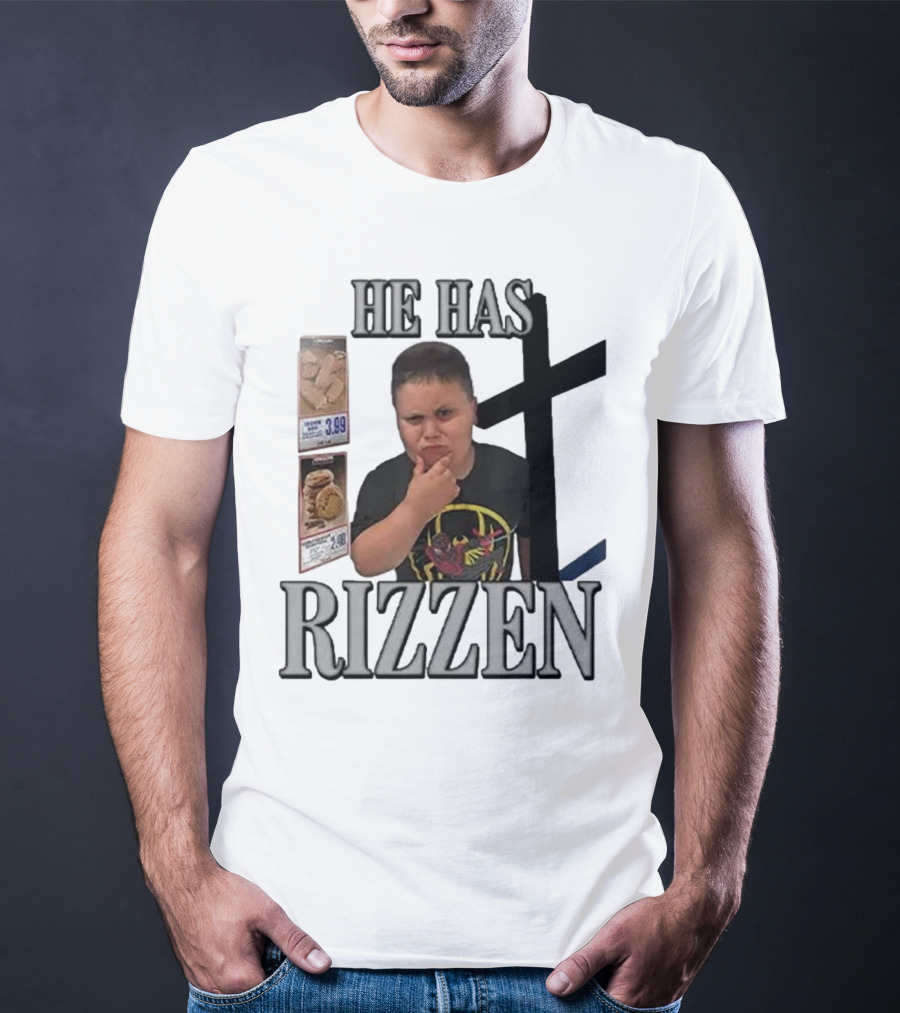 He Has Rizzen Rizzler Costco Guy With Spider-Man Shirt And Price Tags T-Shirt