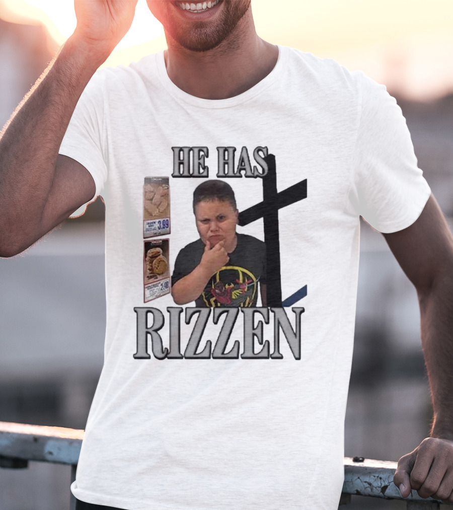 He Has Rizzen Rizzler Costco Guy With Spider-Man Shirt And Price Tags T-Shirt