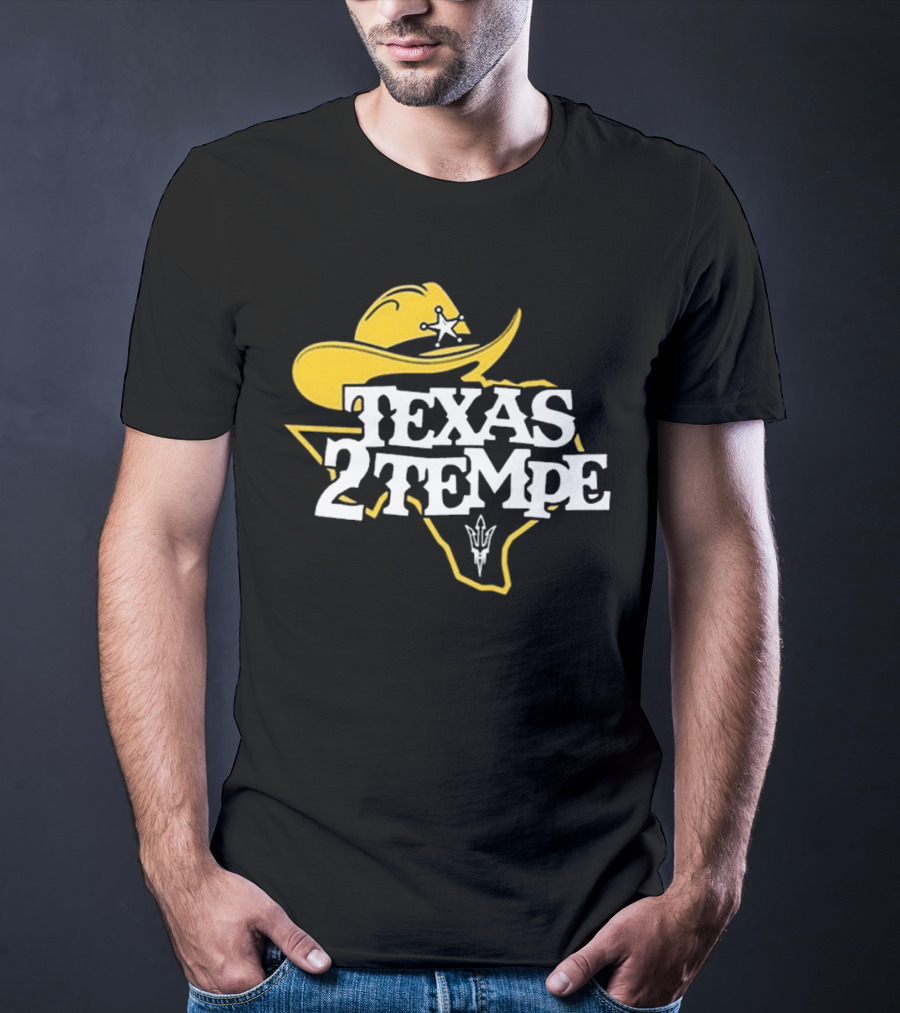 Kenny Dillingham Texas 2 Tempe Cowboy Hat State Outline Pitchfork T-Shirt