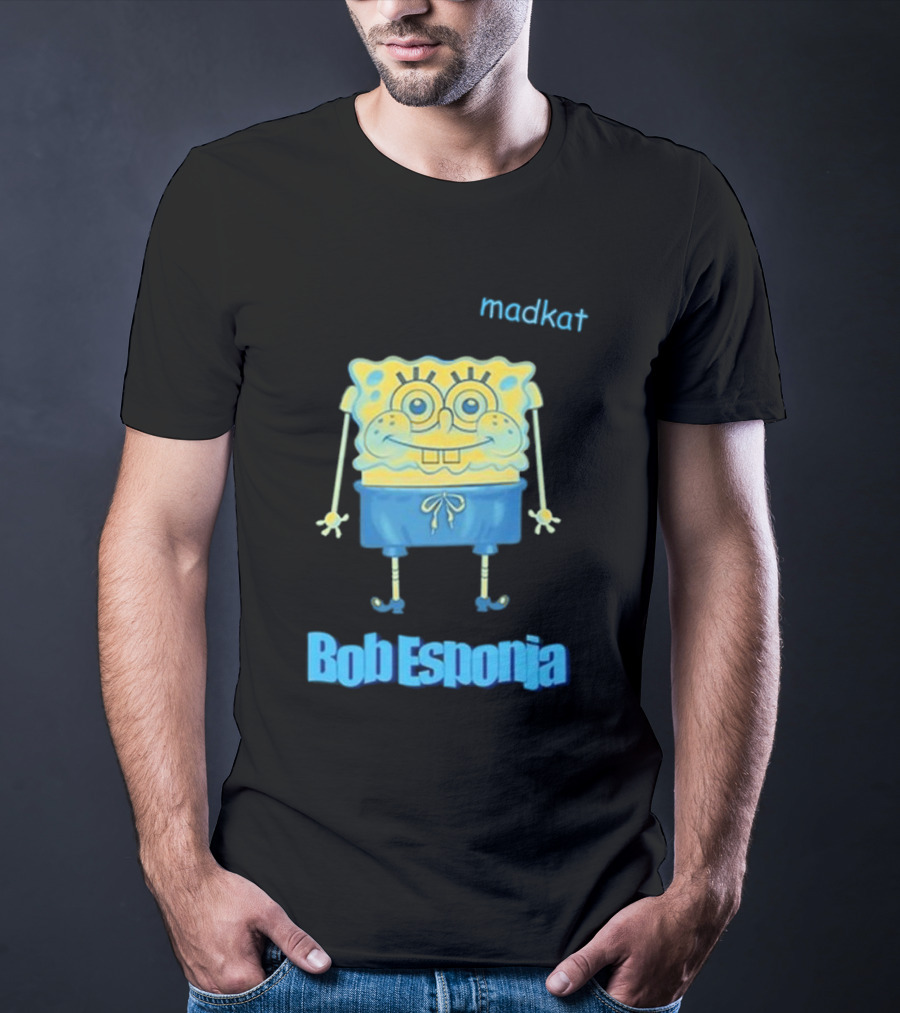 Madkat X Bob Esponja Collaboration Featuring Iconic Sponge Character T-Shirt
