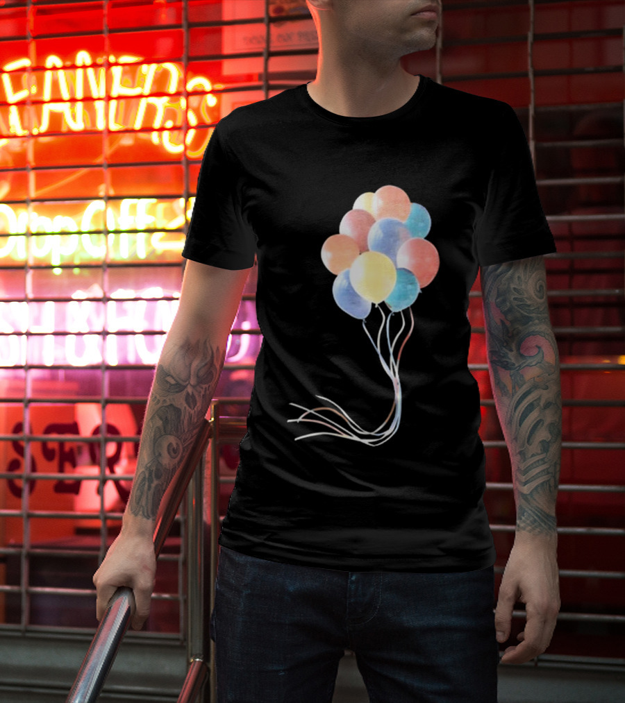 Pleasing X JW Anderson Multicolored Bunch Of Balloons Collection T-Shirt