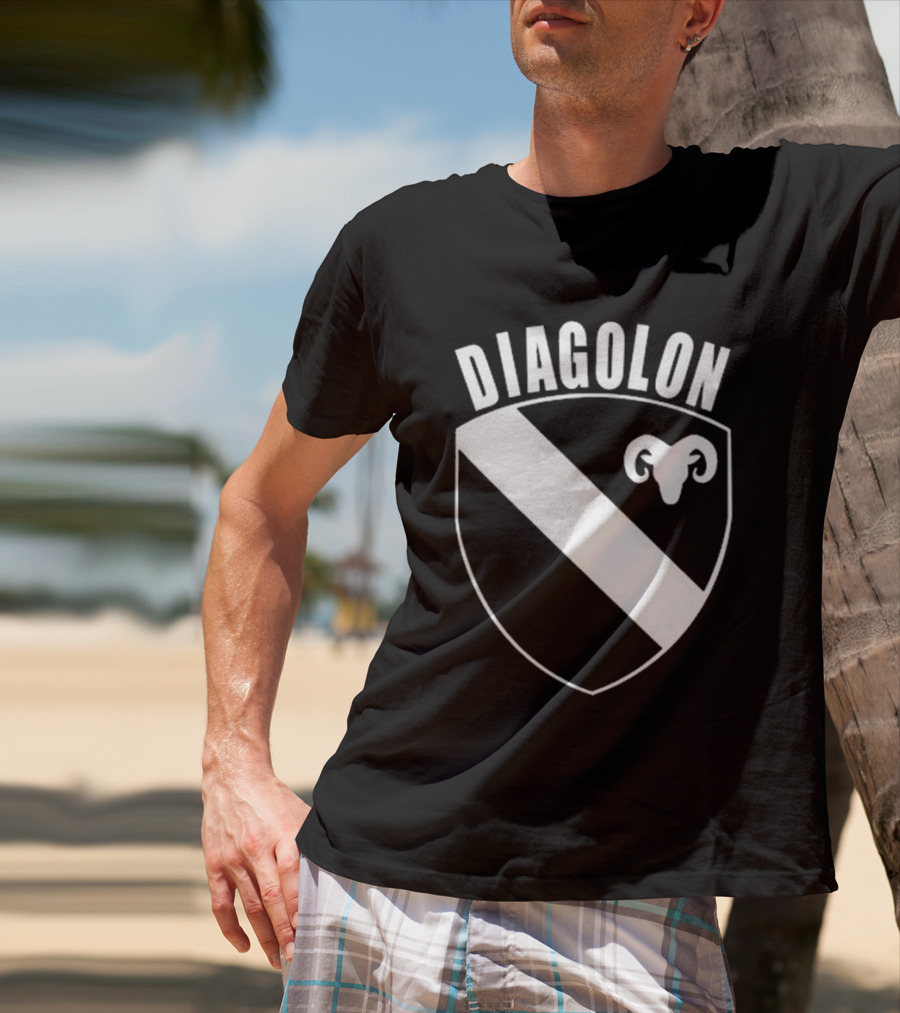 DIAGOLON Shield Emblem With Ram Head T-Shirt