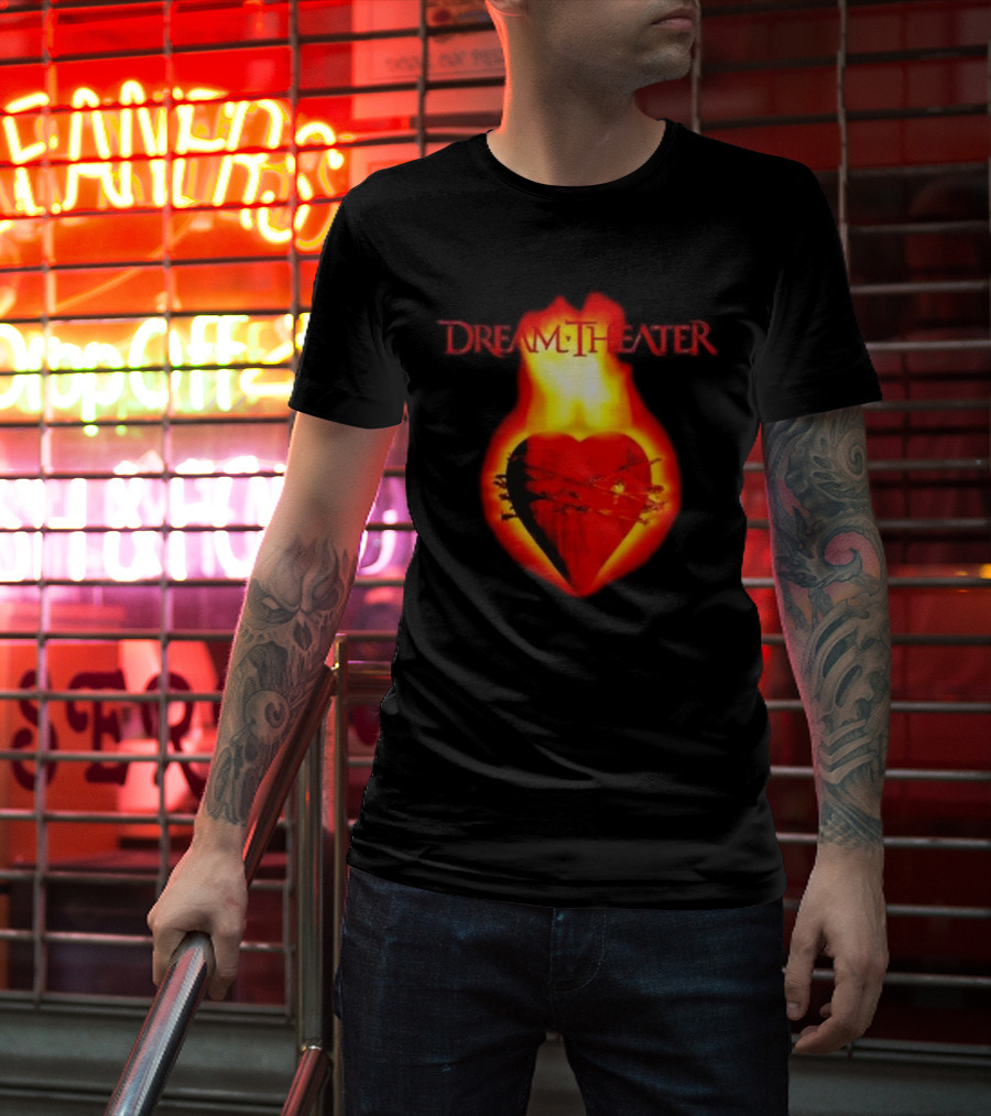 Dream Theater Burning Heart Visual Revolver Winter T-Shirt