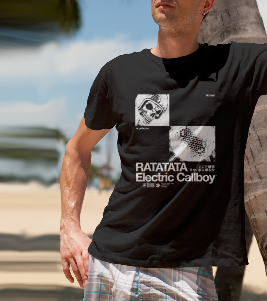 Electric Callboy Ratatata Skull Disco Go Hard Or Go Home T-Shirt