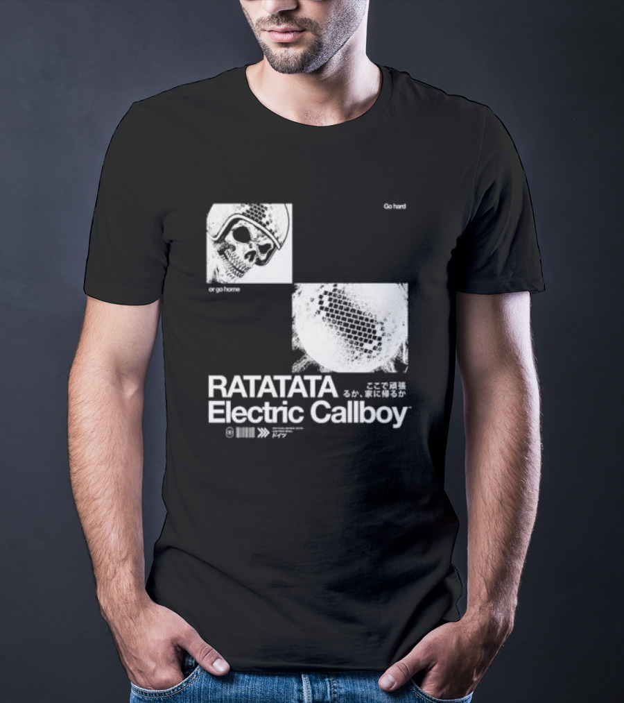Electric Callboy Ratatata Skull Disco Go Hard Or Go Home T-Shirt