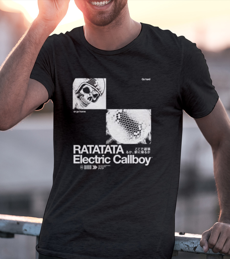 Electric Callboy Ratatata Skull Disco Go Hard Or Go Home T-Shirt